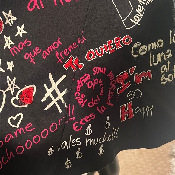 Disguise Black A-Line Skirt with Graphic Print - Picture 5 of 11